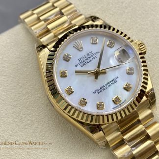 Rolex Datejust 31 m278278-0010 angled dial view super clone watch