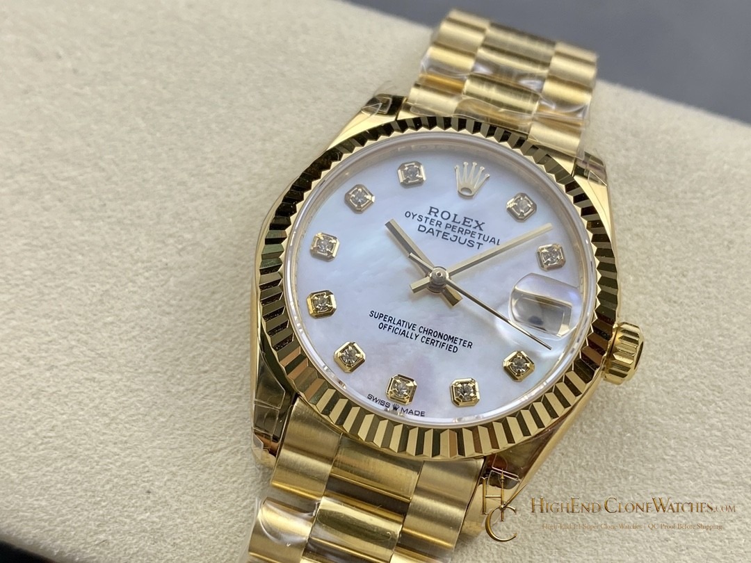 Rolex Datejust 31 m278278-0010 dial and marker detail super clone watch