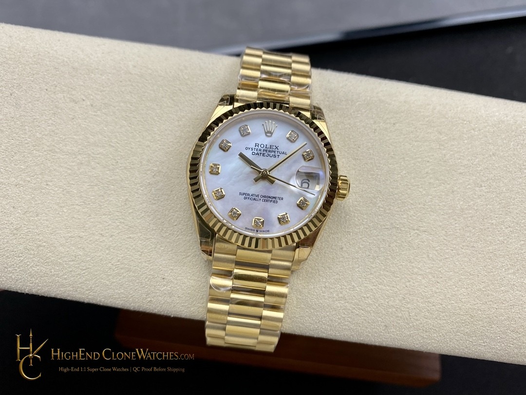 Rolex Datejust 31 m278278-0010 bezel detail super clone watch