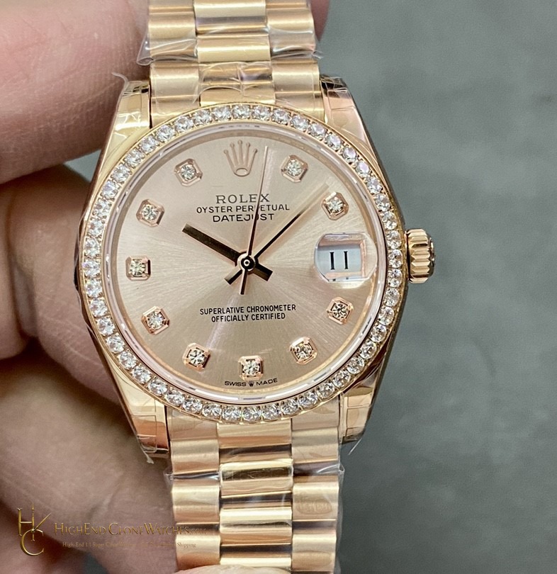 Rolex Datejust front view super clone watch