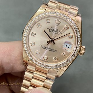 Rolex Datejust angled dial view super clone watch