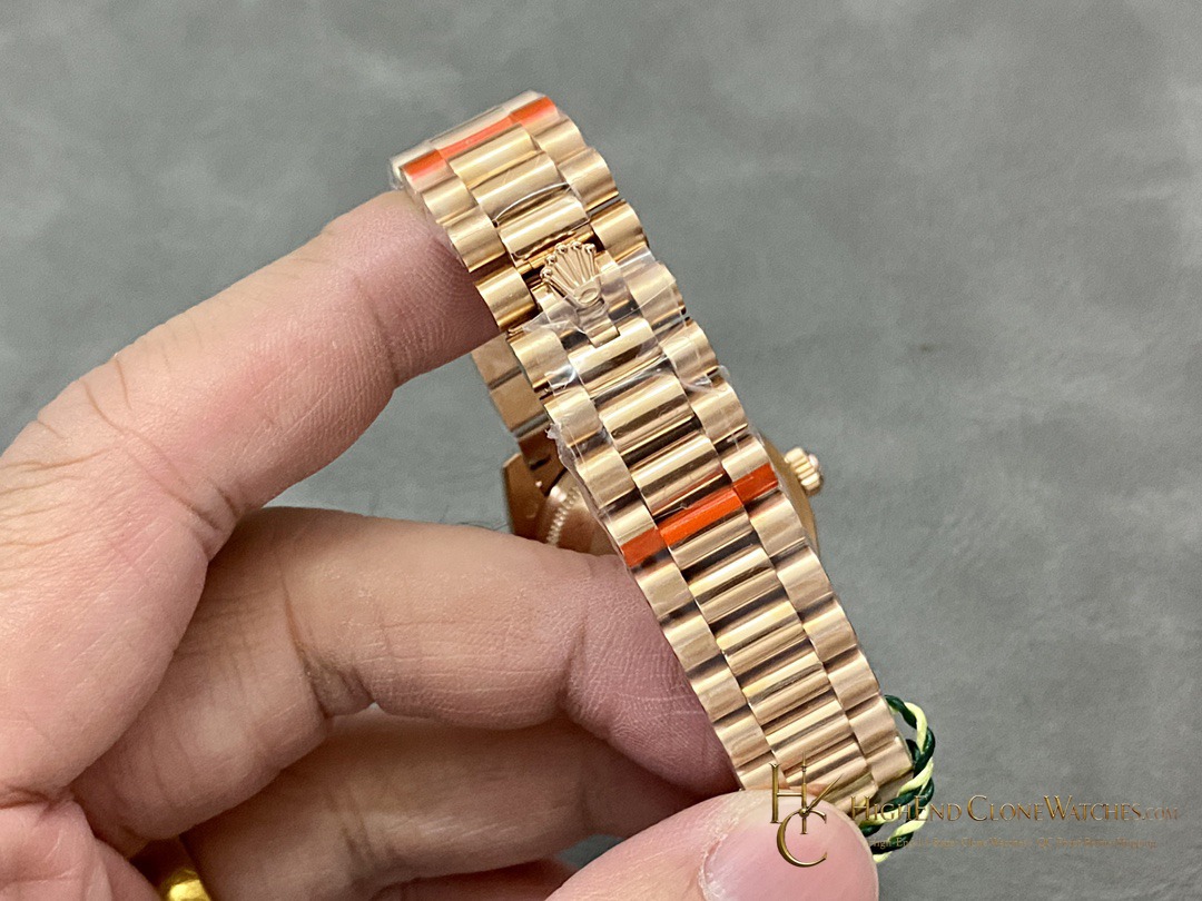 Rolex Datejust crown and case detail super clone watch