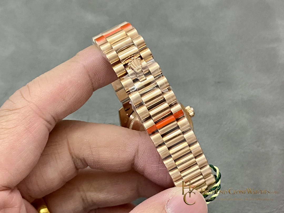 Rolex Datejust crown and case detail super clone watch