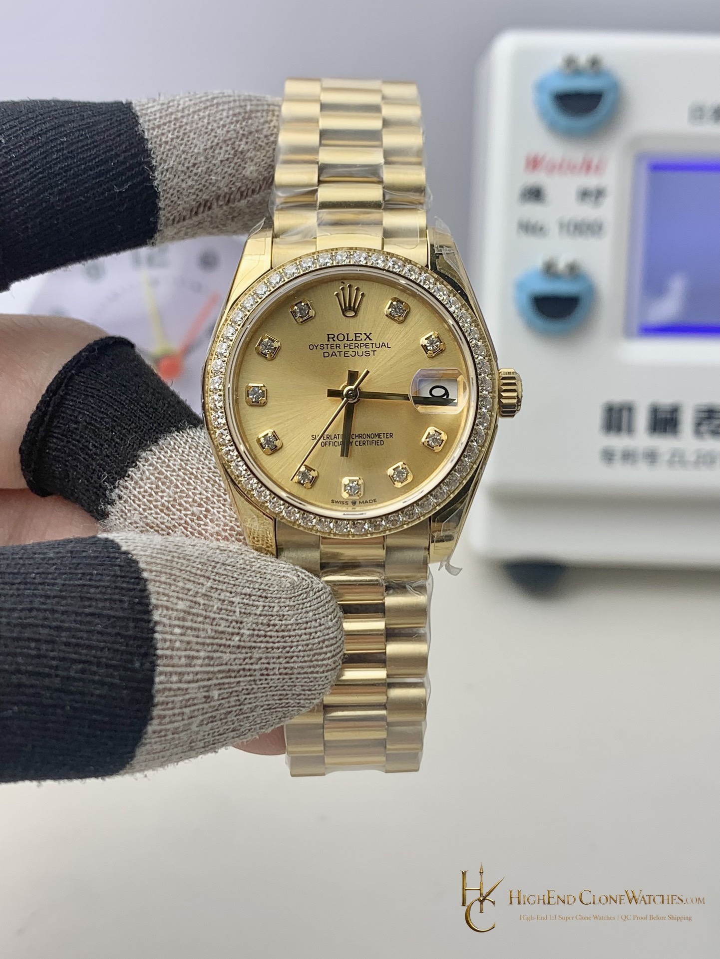 Rolex Datejust m278288rbr-0005 front view super clone watch