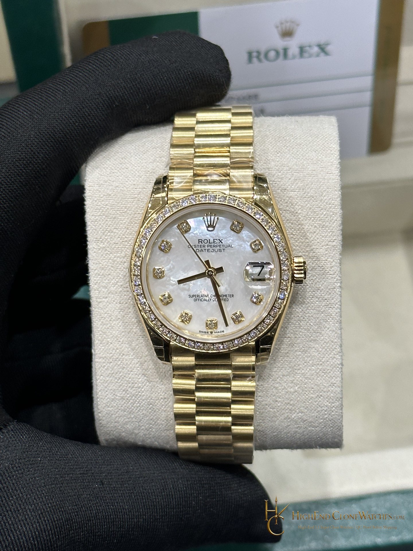Rolex Datejust m278288rbr-0006 front view super clone watch