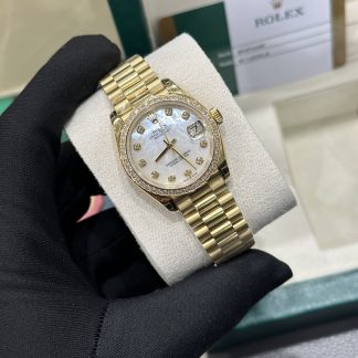 Rolex Datejust m278288rbr-0006 angled dial view super clone watch