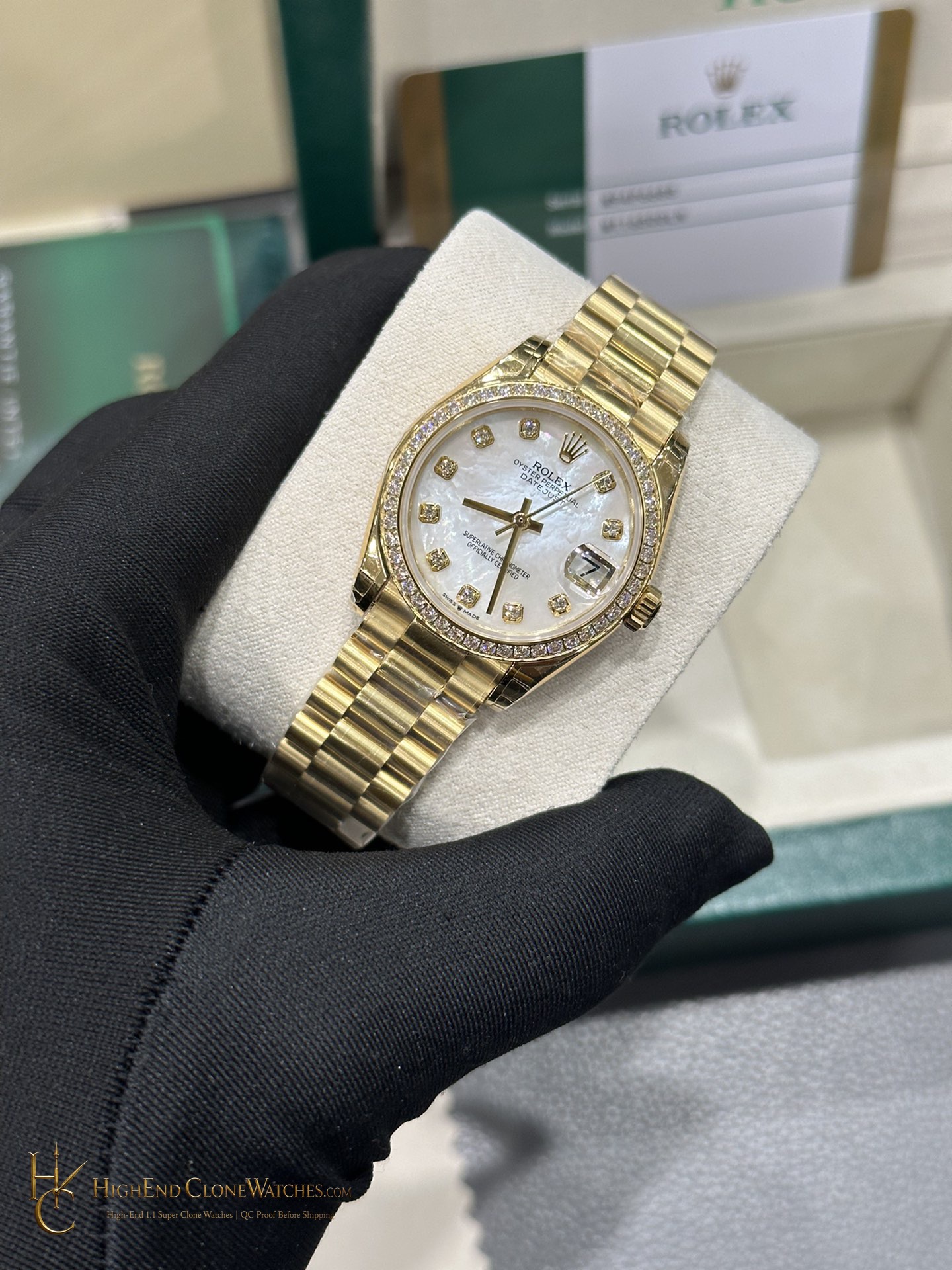Rolex Datejust m278288rbr-0006 dial and marker detail super clone watch