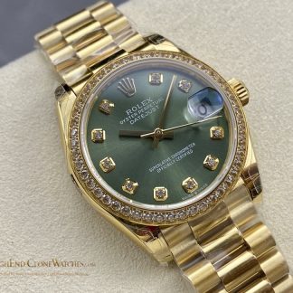 Rolex Datejust m278288rbr-0007 angled dial view super clone watch