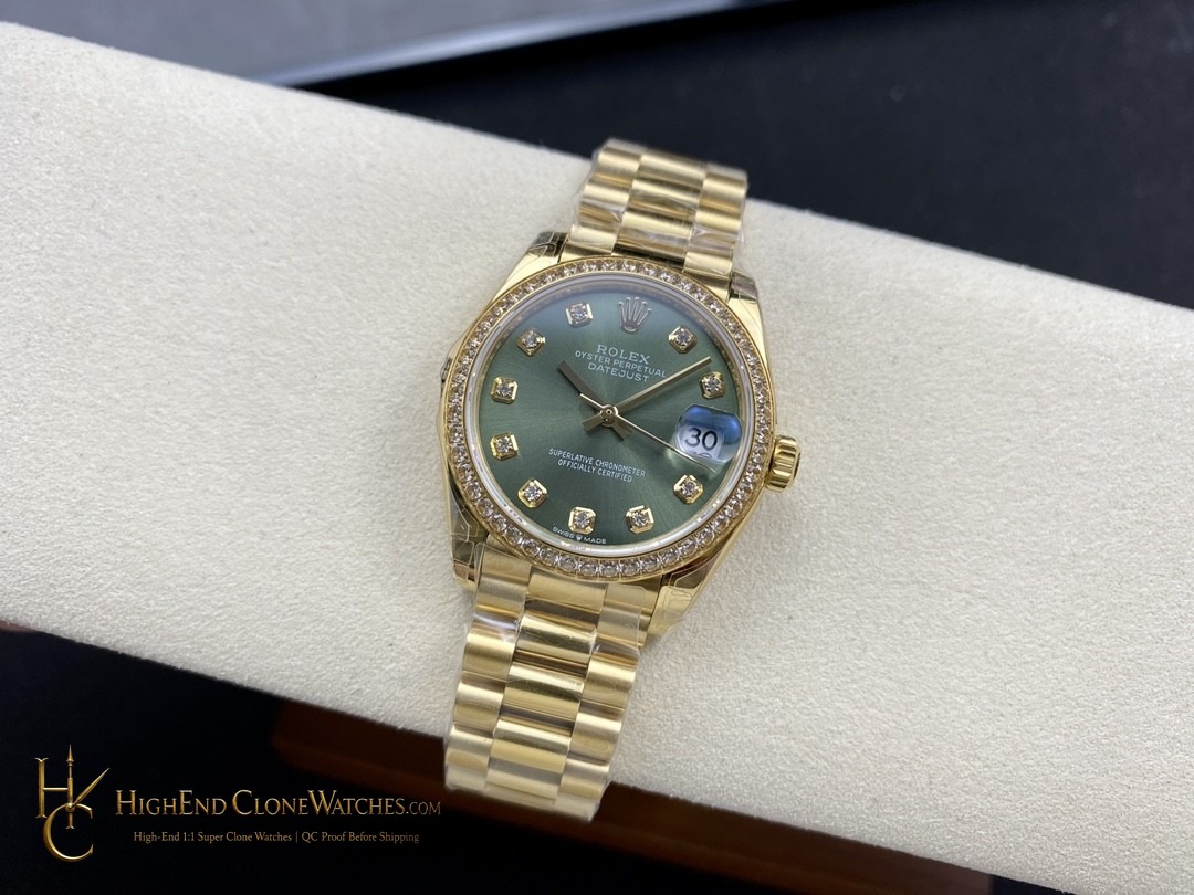 Rolex Datejust m278288rbr-0007 bezel detail super clone watch