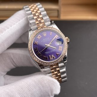 Rolex Datejust m278381rbr-0020 angled dial view super clone watch