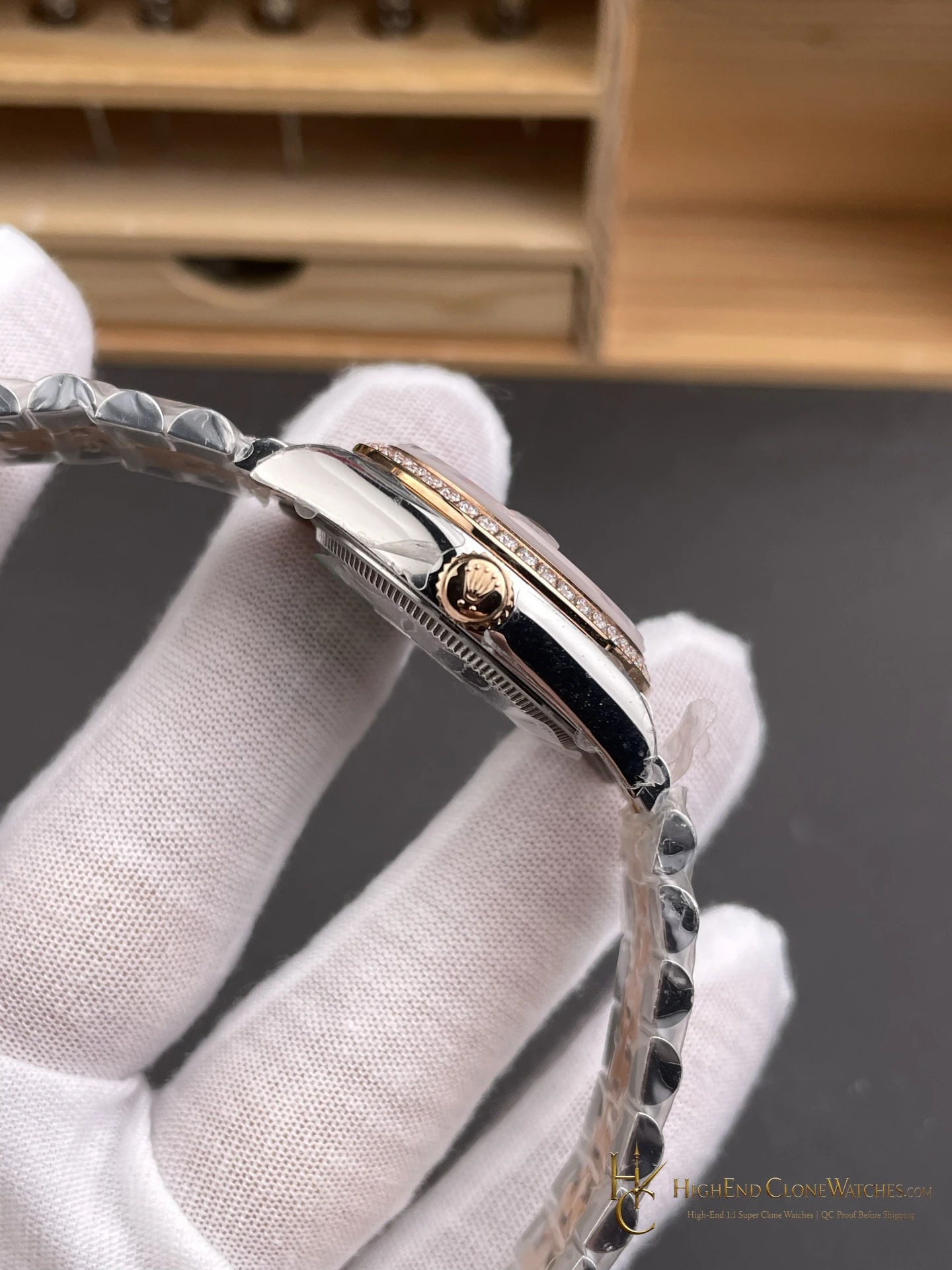 Rolex Datejust m278381rbr-0020 bezel detail super clone watch