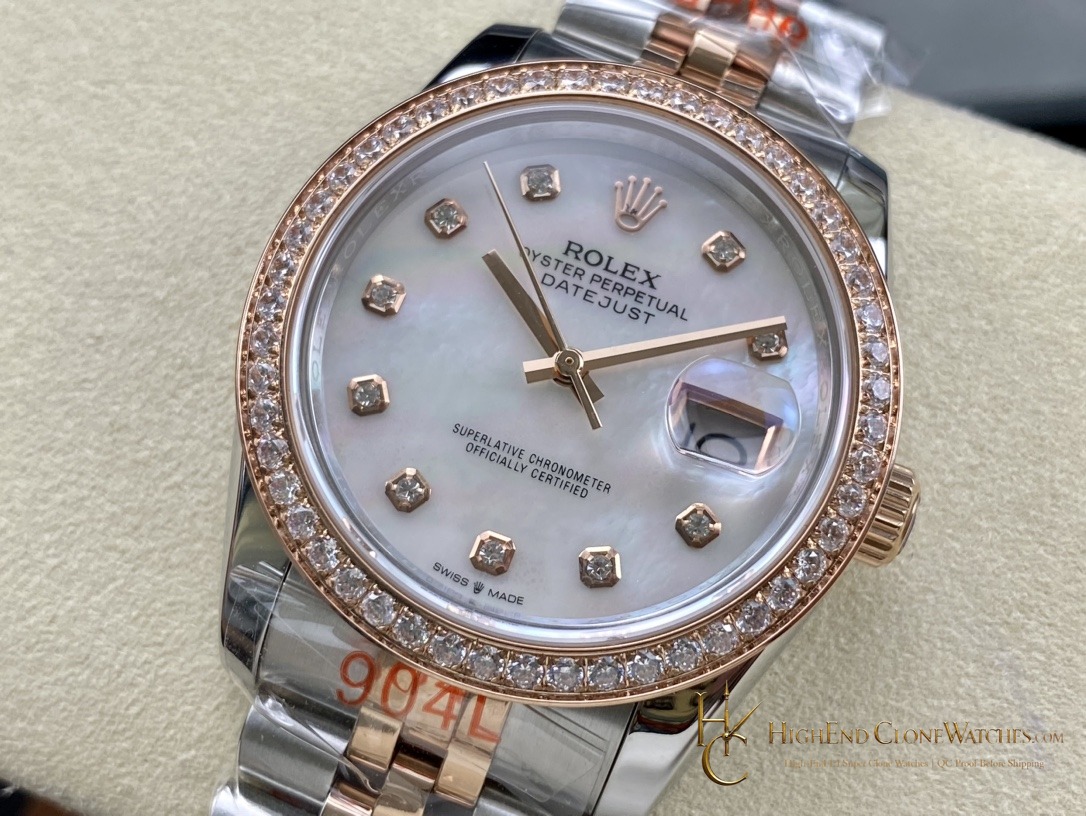 Rolex Datejust 278381RBR dial and marker detail super clone watch