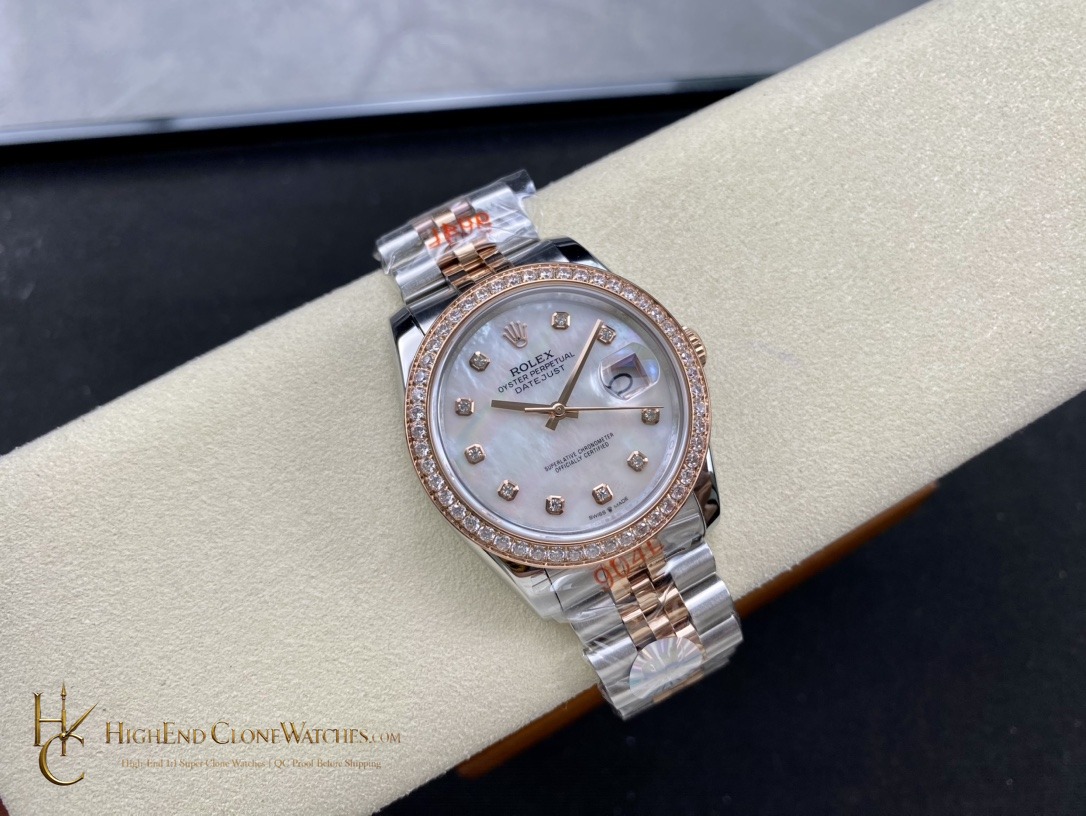 Rolex Datejust 278381RBR bezel detail super clone watch