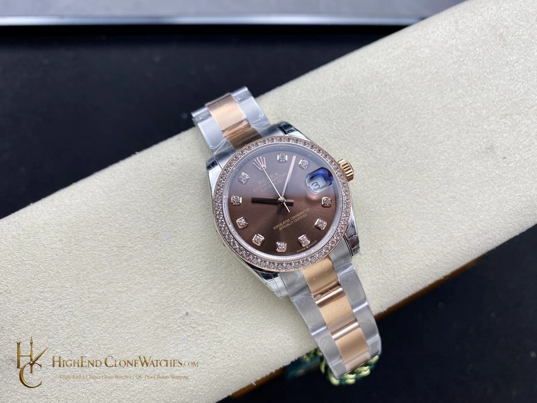Rolex Datejust 278381RBR bezel detail super clone watch