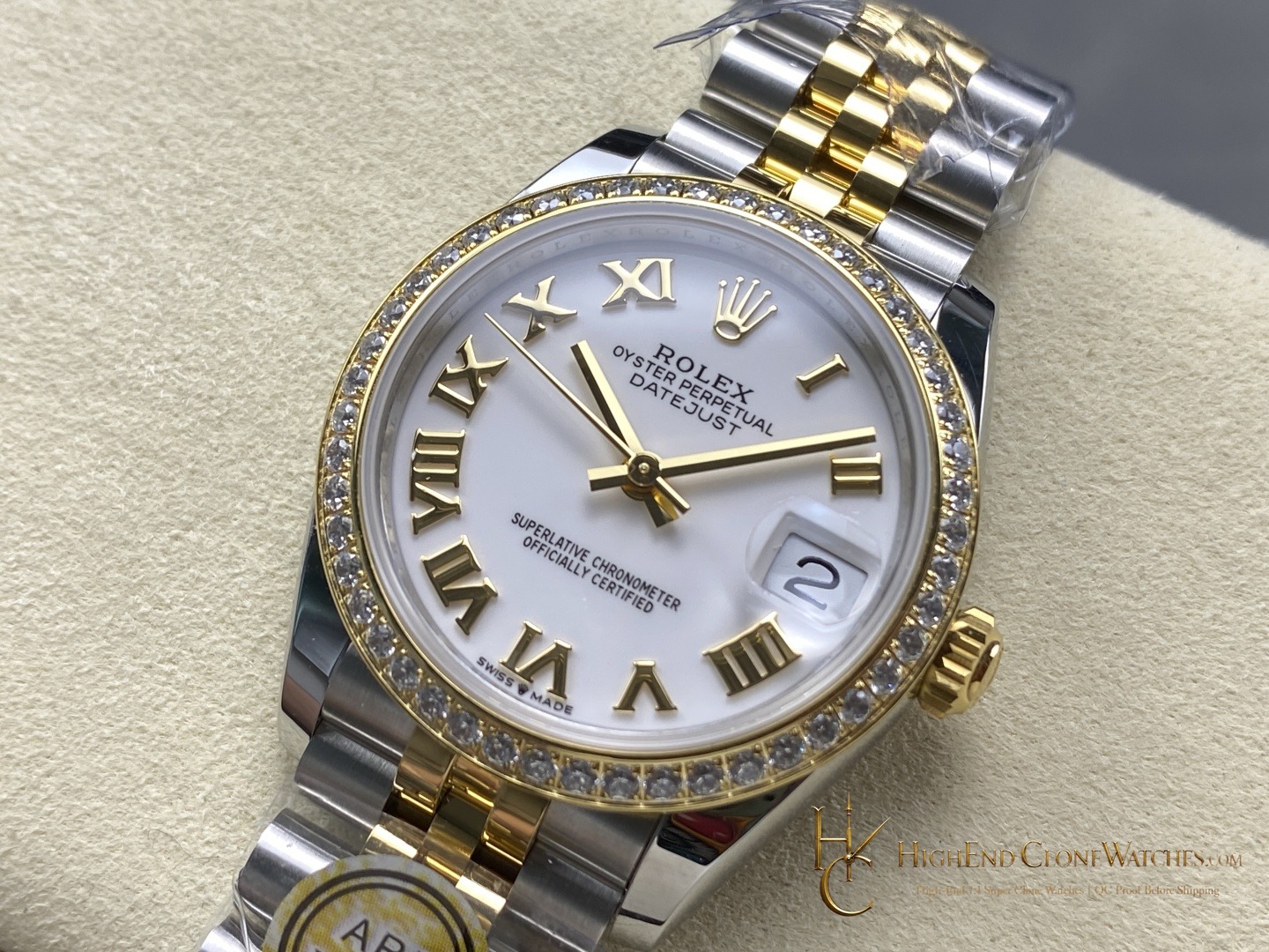 Rolex Datejust m278383rbr-0002 dial and marker detail super clone watch