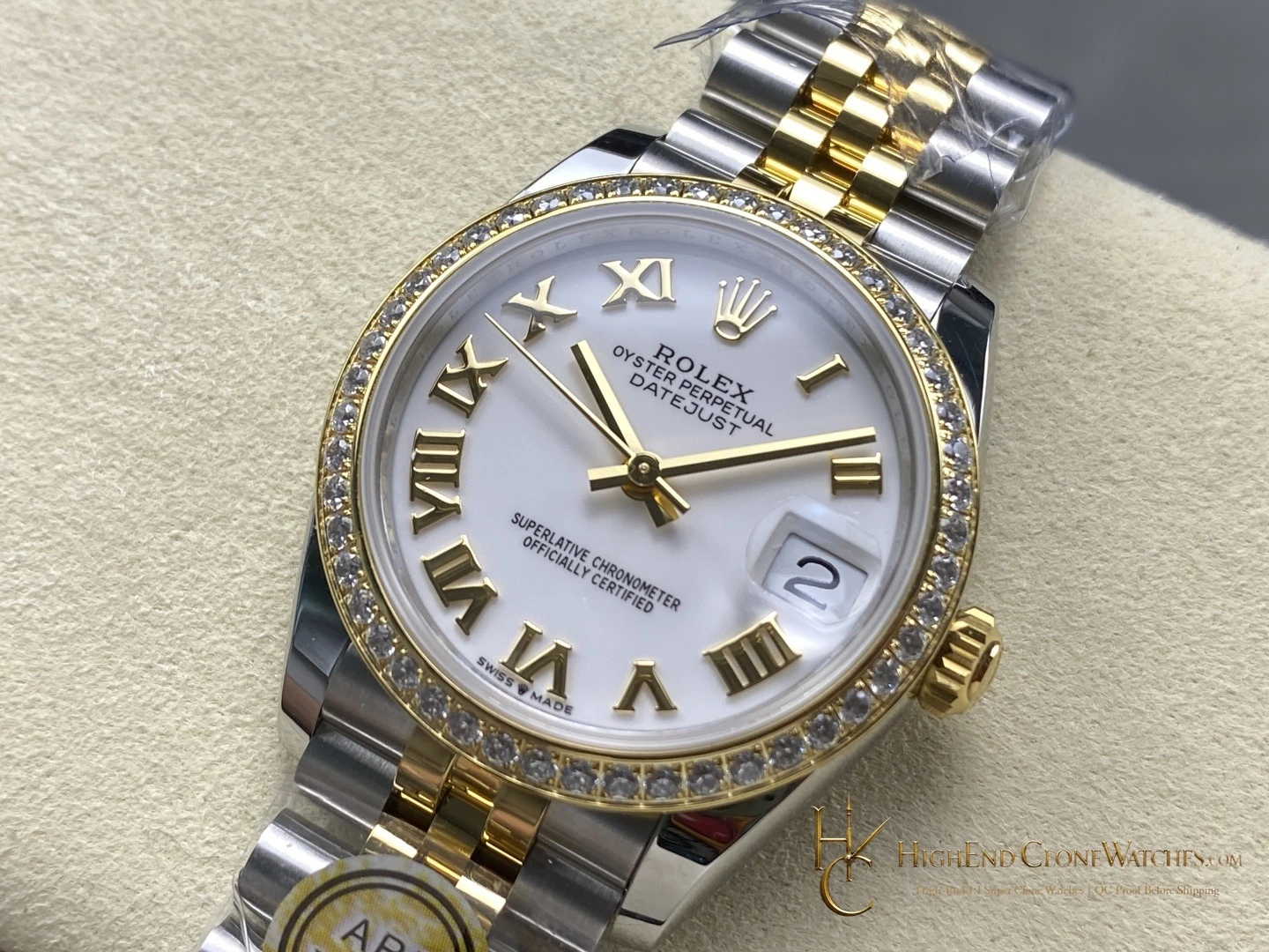 Rolex Datejust m278383rbr-0002 dial and marker detail super clone watch