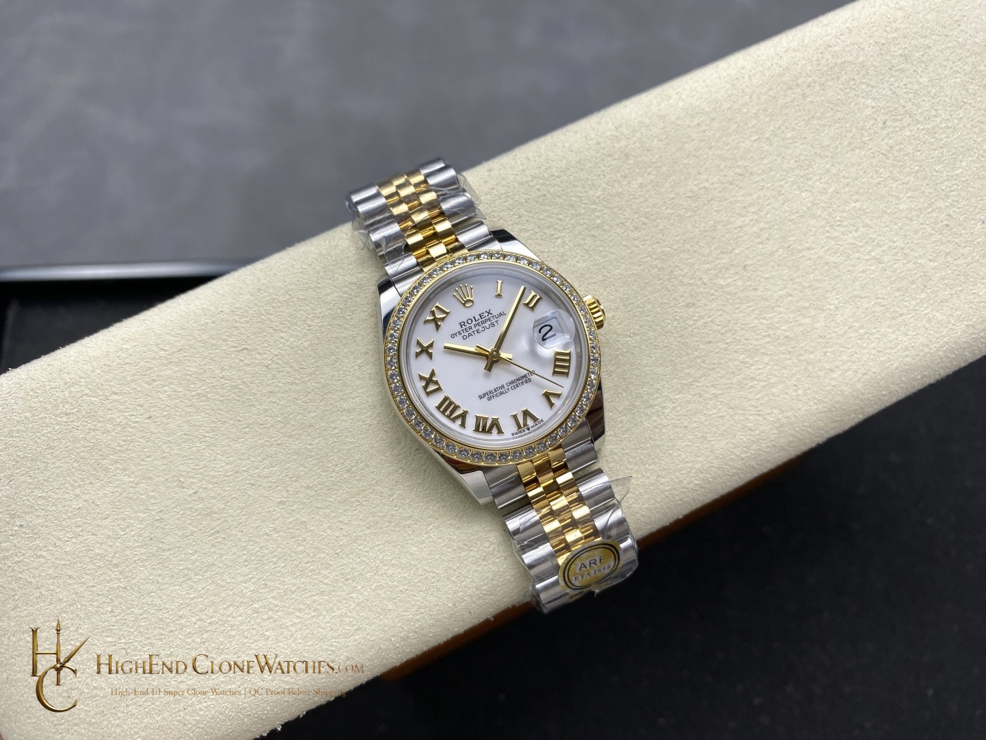 Rolex Datejust m278383rbr-0002 bezel detail super clone watch