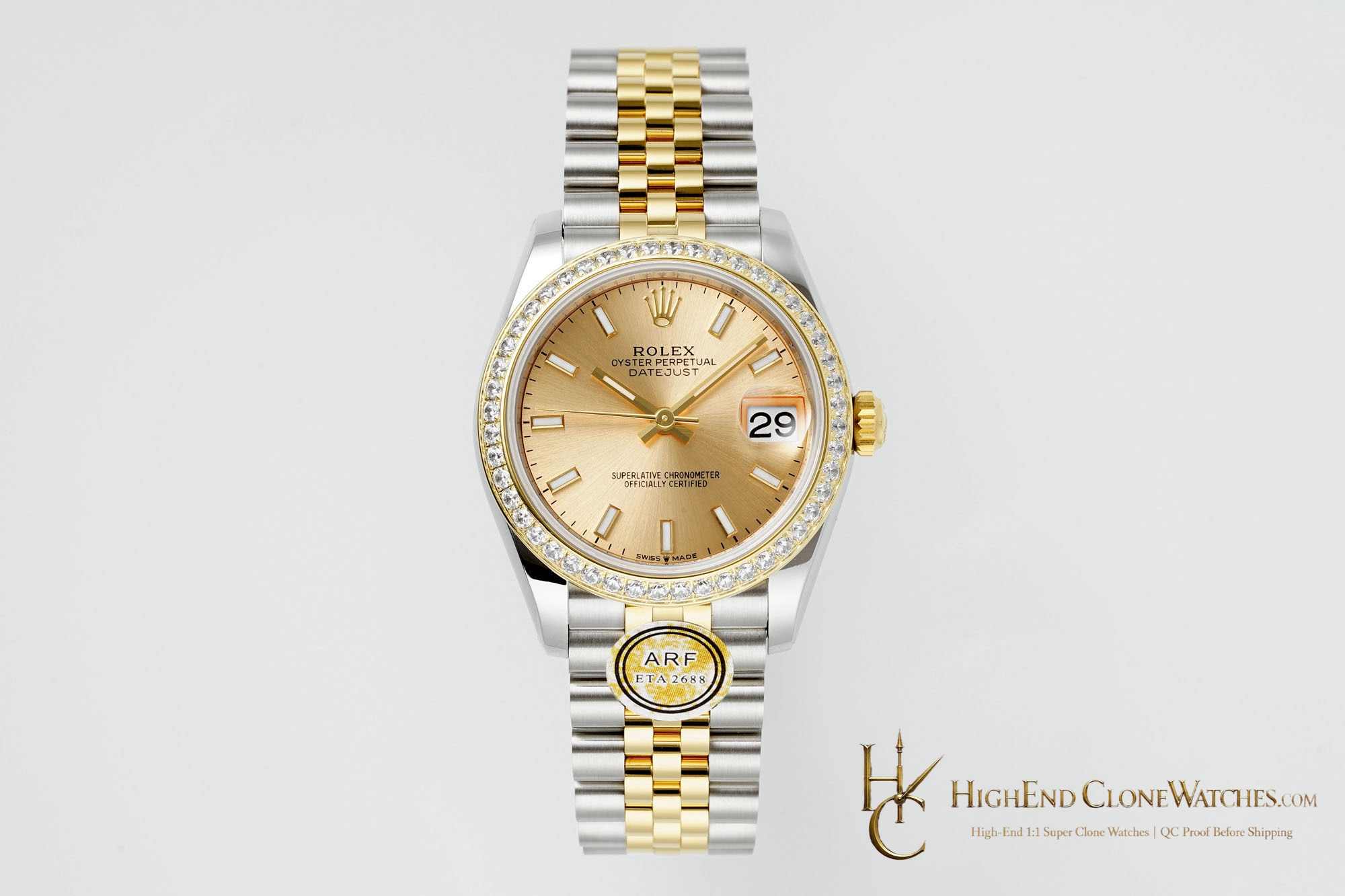 Rolex Datejust m278383rbr-0014 front view super clone watch