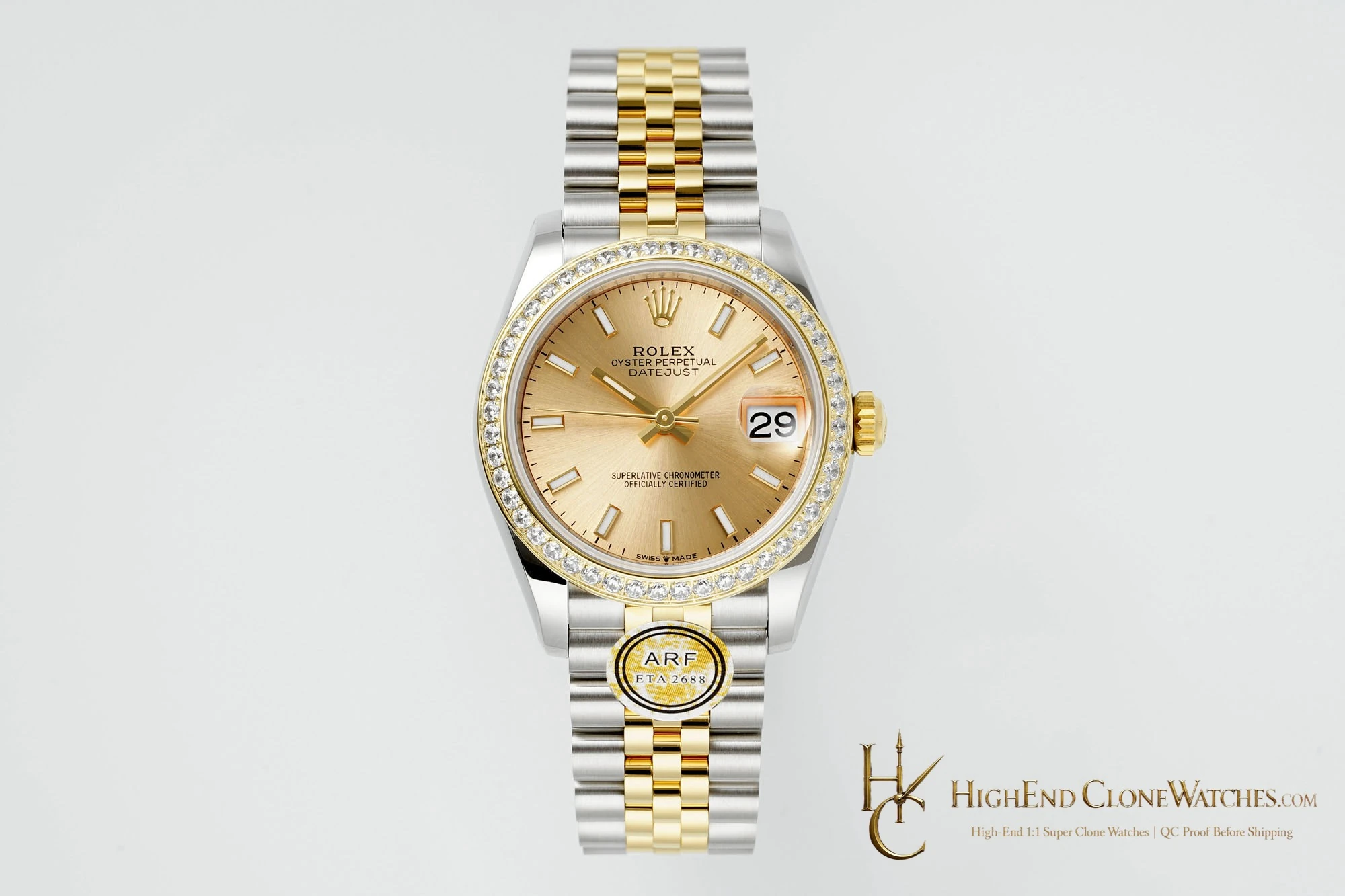 Rolex Datejust m278383rbr-0014 front view super clone watch