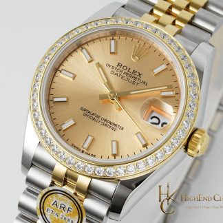 Rolex Datejust m278383rbr-0014 angled dial view super clone watch