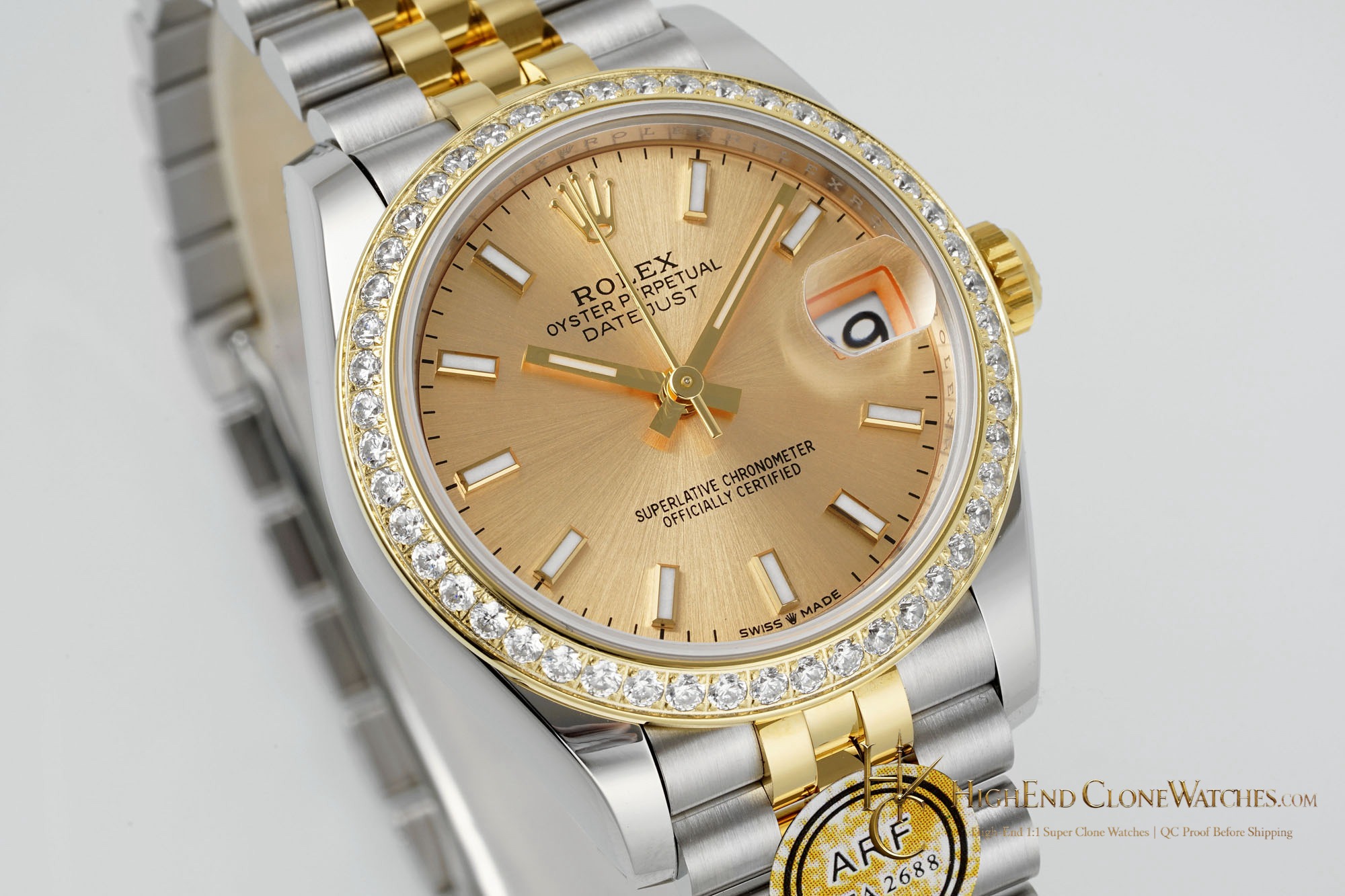 Rolex Datejust m278383rbr-0014 dial and marker detail super clone watch