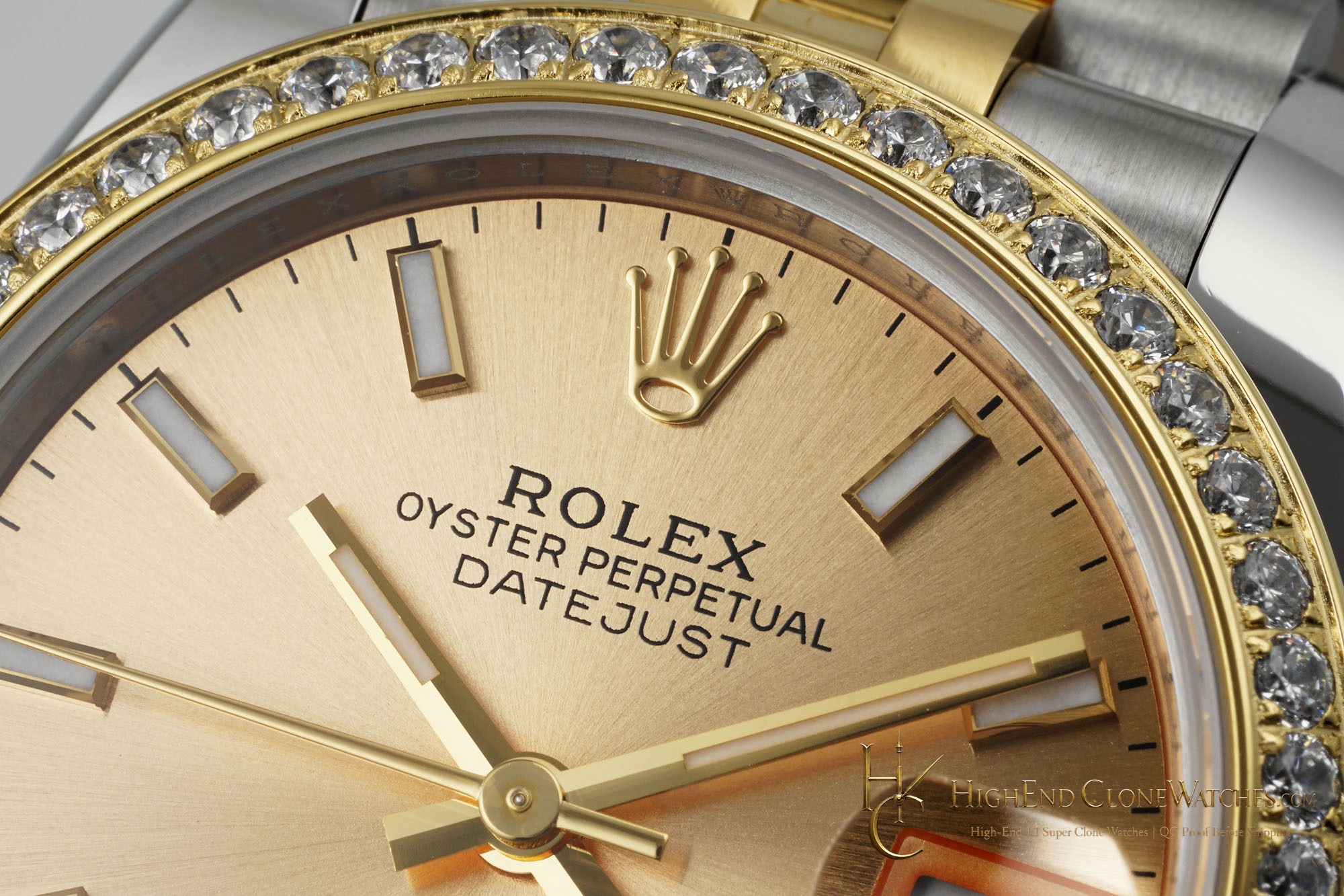 Rolex Datejust m278383rbr-0014 bezel detail super clone watch