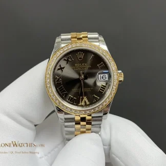 Rolex Datejust m278383rbr-0018 front view super clone watch