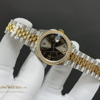 Rolex Datejust m278383rbr-0018 angled dial view super clone watch