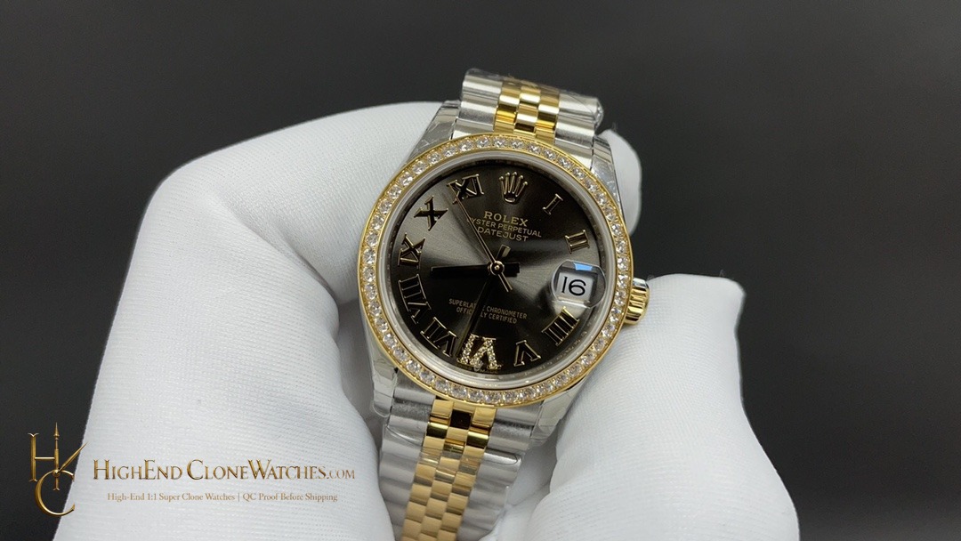 Rolex Datejust m278383rbr-0018 dial and marker detail super clone watch