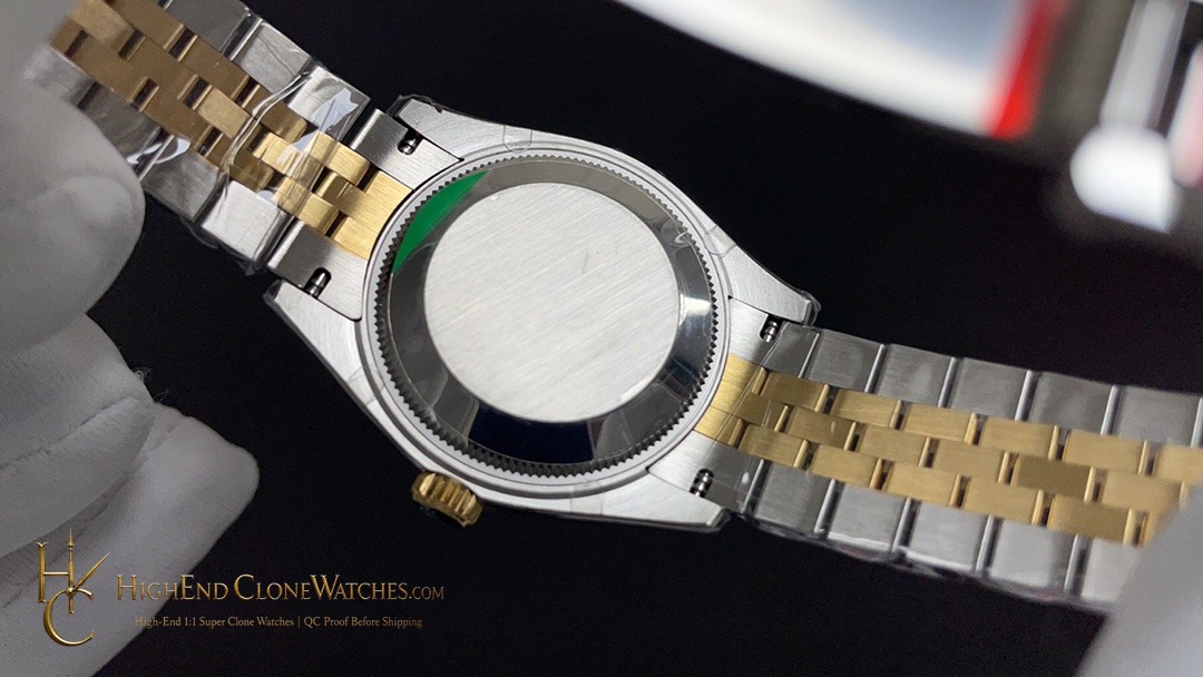 Rolex Datejust m278383rbr-0018 crown and case detail super clone watch