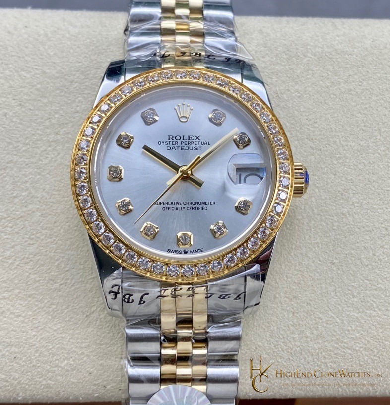 Rolex Datejust m278383rbr-0020 front view super clone watch