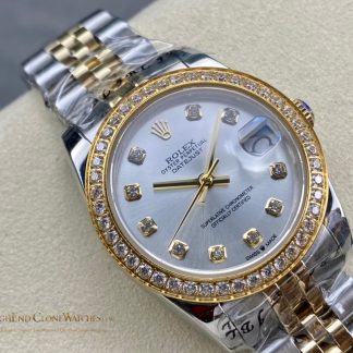 Rolex Datejust m278383rbr-0020 angled dial view super clone watch