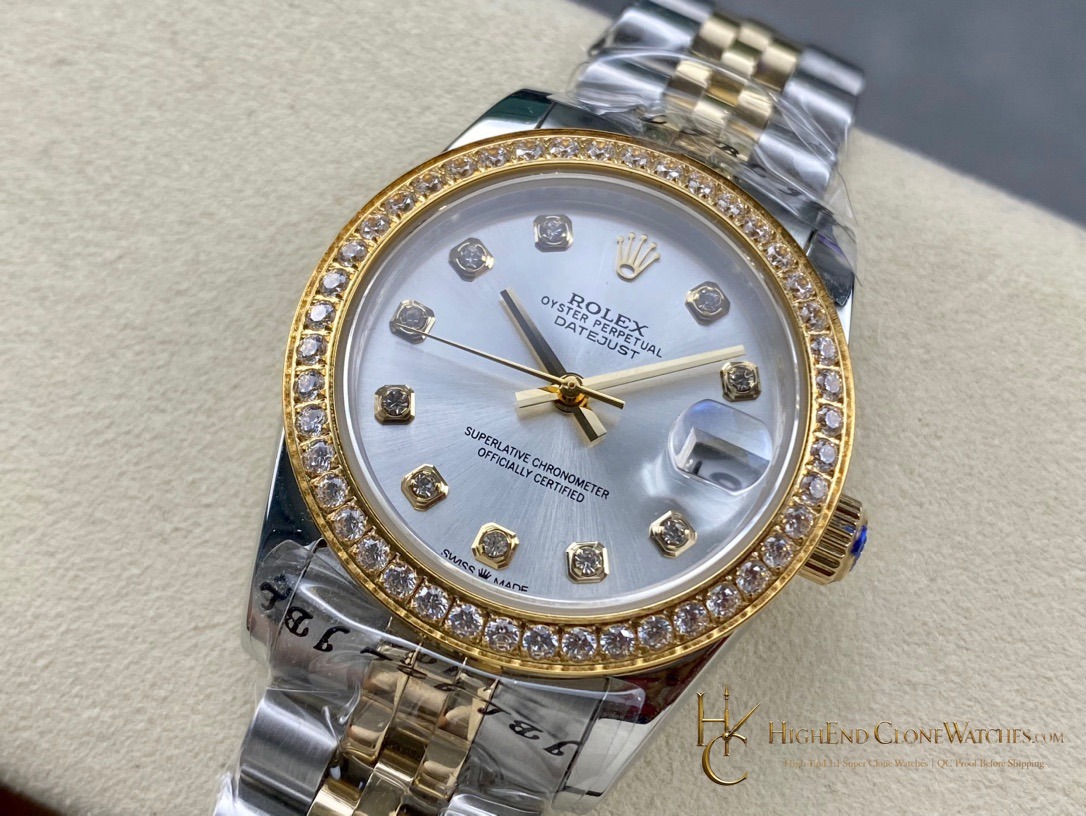Rolex Datejust m278383rbr-0020 dial and marker detail super clone watch