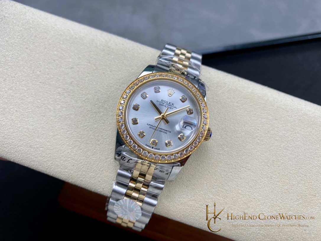 Rolex Datejust m278383rbr-0020 bezel detail super clone watch