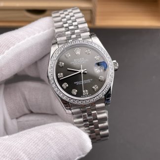 Rolex Datejust 278384RBR angled dial view super clone watch