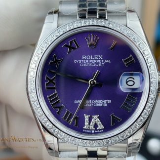 Rolex Datejust 278384RBR-0030 angled dial view super clone watch