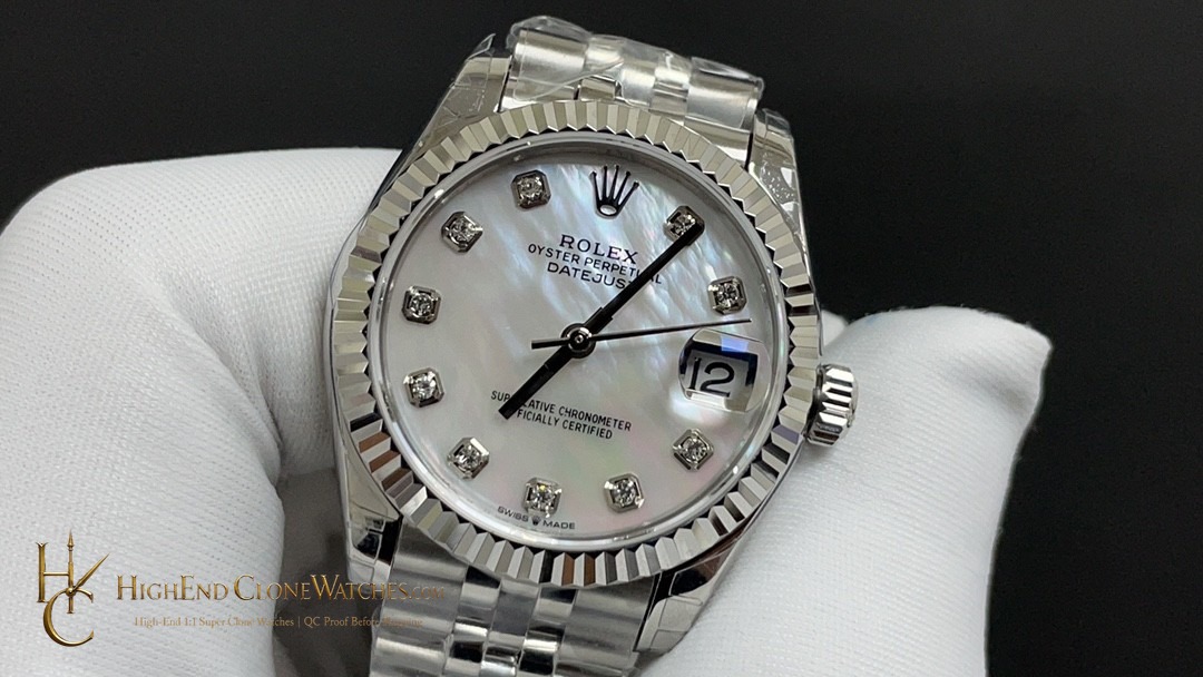 Rolex Datejust 36 Ref. 126234 dial and marker detail super clone watch
