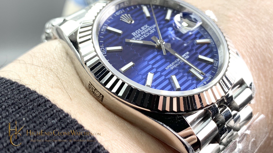 Rolex Datejust 126334-0032 bezel detail super clone watch