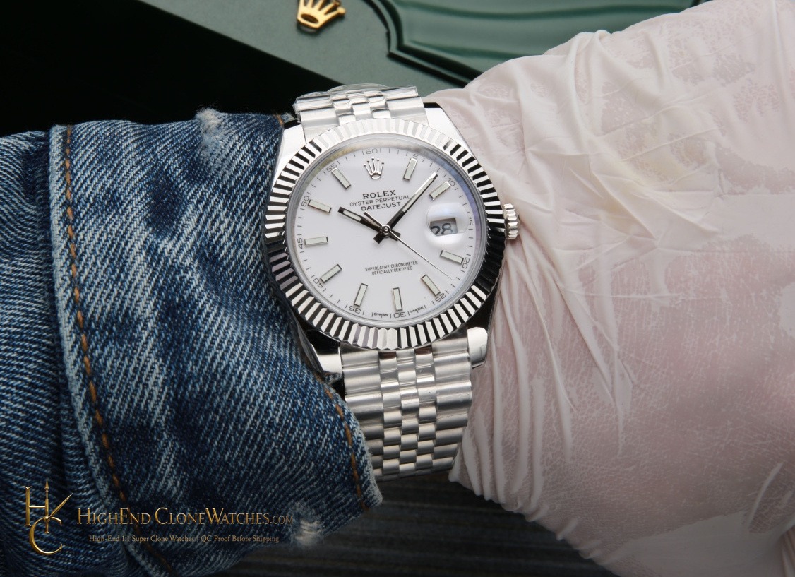 Rolex Datejust 126334-0010 dial and marker detail super clone watch