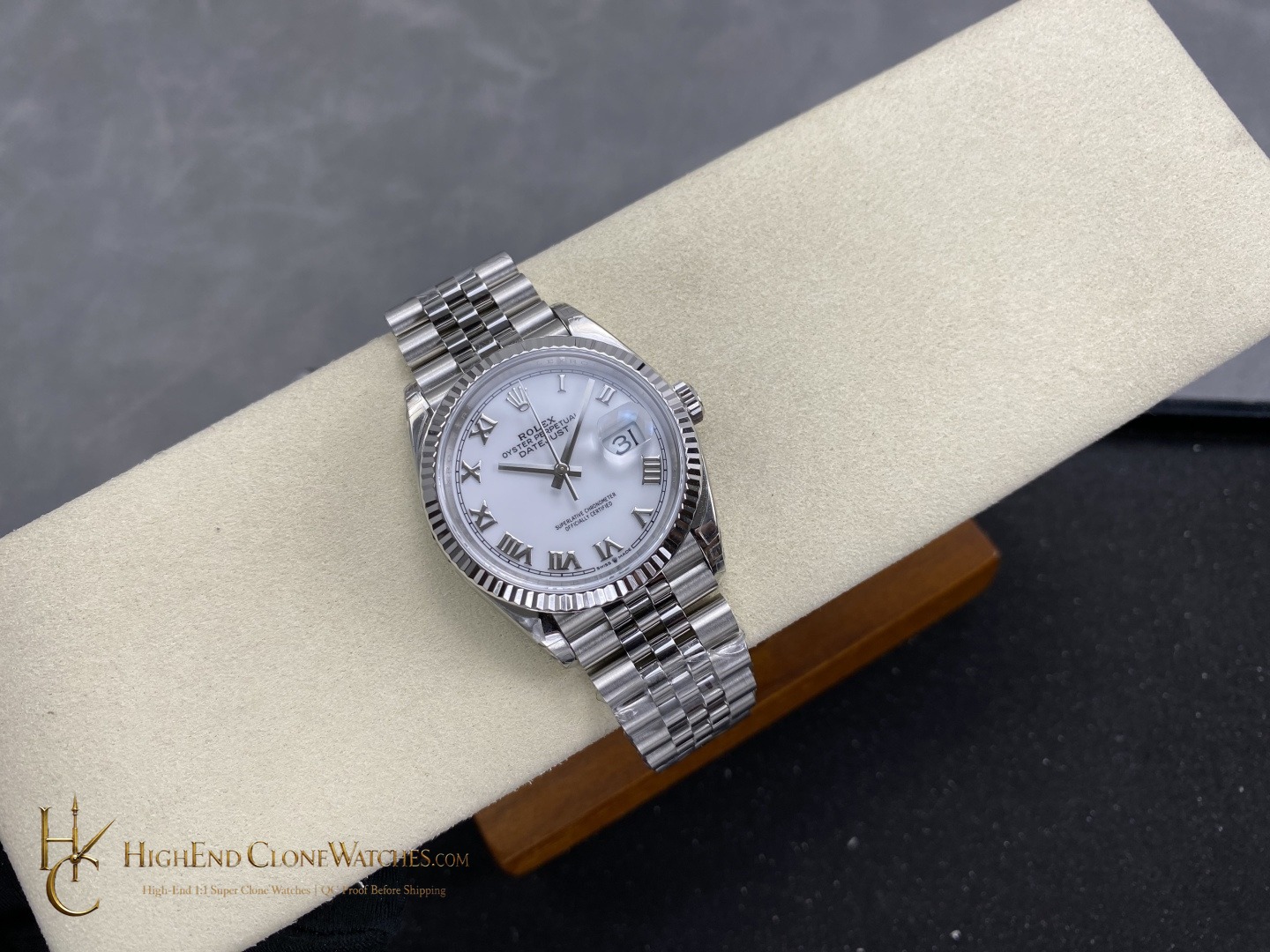 Rolex Datejust 36 M126234 bezel detail super clone watch