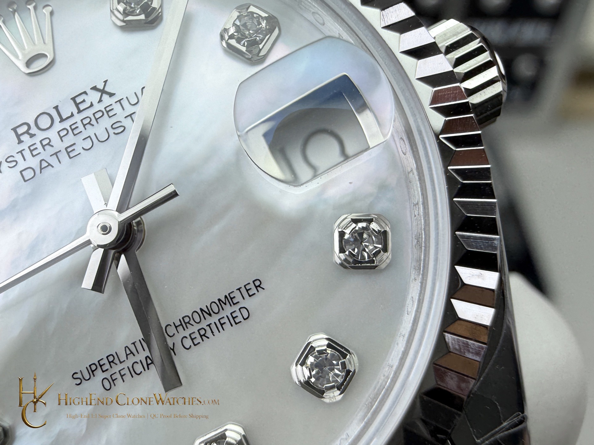 Rolex Datejust 126334-0020 dial and marker detail super clone watch