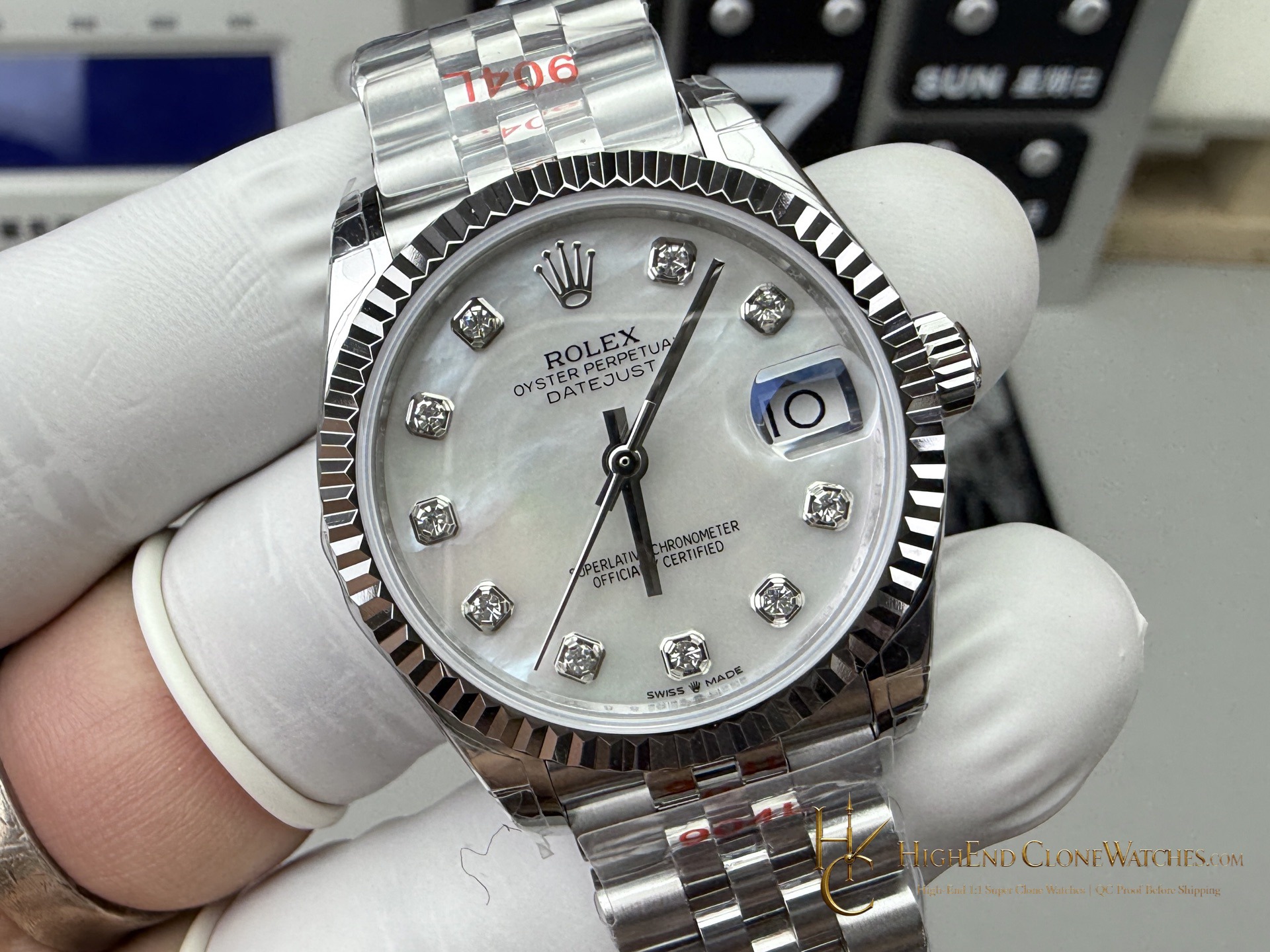 Rolex Datejust 126334-0020 side case profile super clone watch