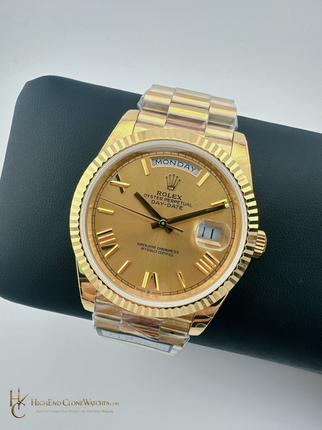Rolex Day-Date M228238-0006 dial and marker detail super clone watch