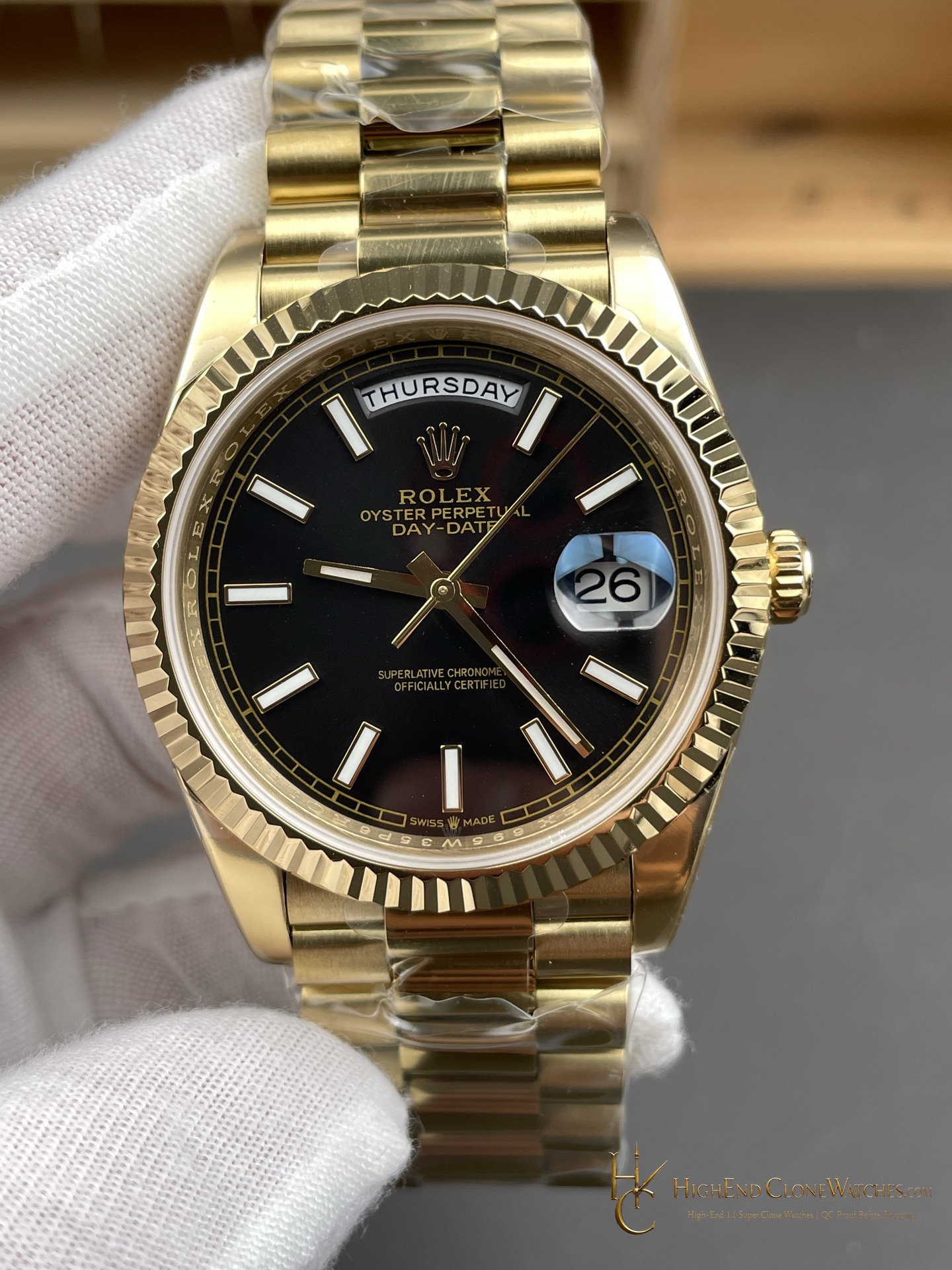 Rolex Day-Date m228238-0067 dial and marker detail super clone watch
