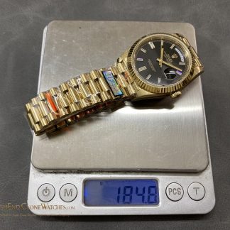 Rolex Day-Date 40 Ref. 228238 angled dial view super clone watch
