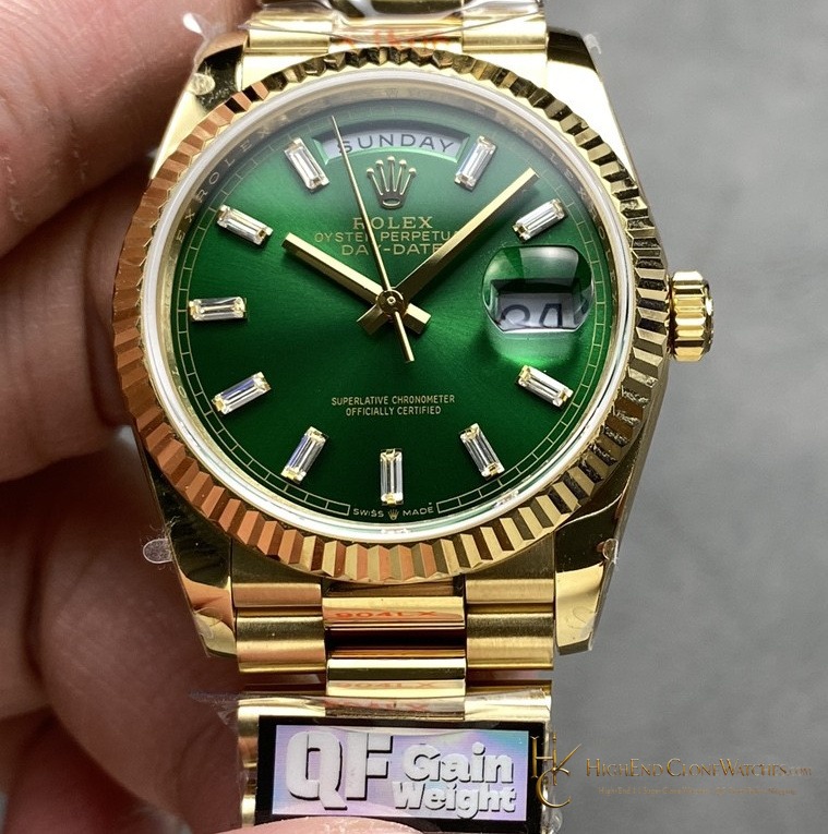 Rolex Day-Date 128238-0130 front view super clone watch