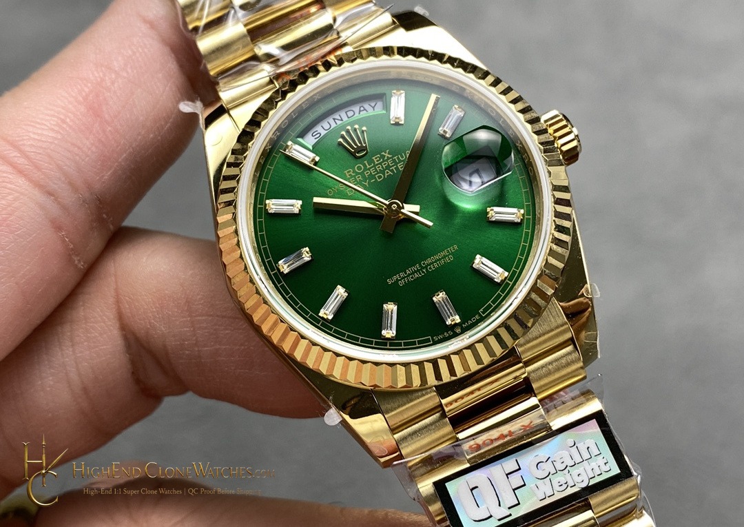 Rolex Day-Date 128238-0130 dial and marker detail super clone watch