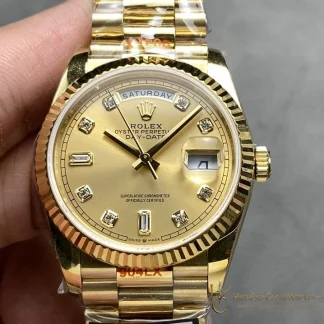 Rolex Day-Date 128238-0008 front view super clone watch