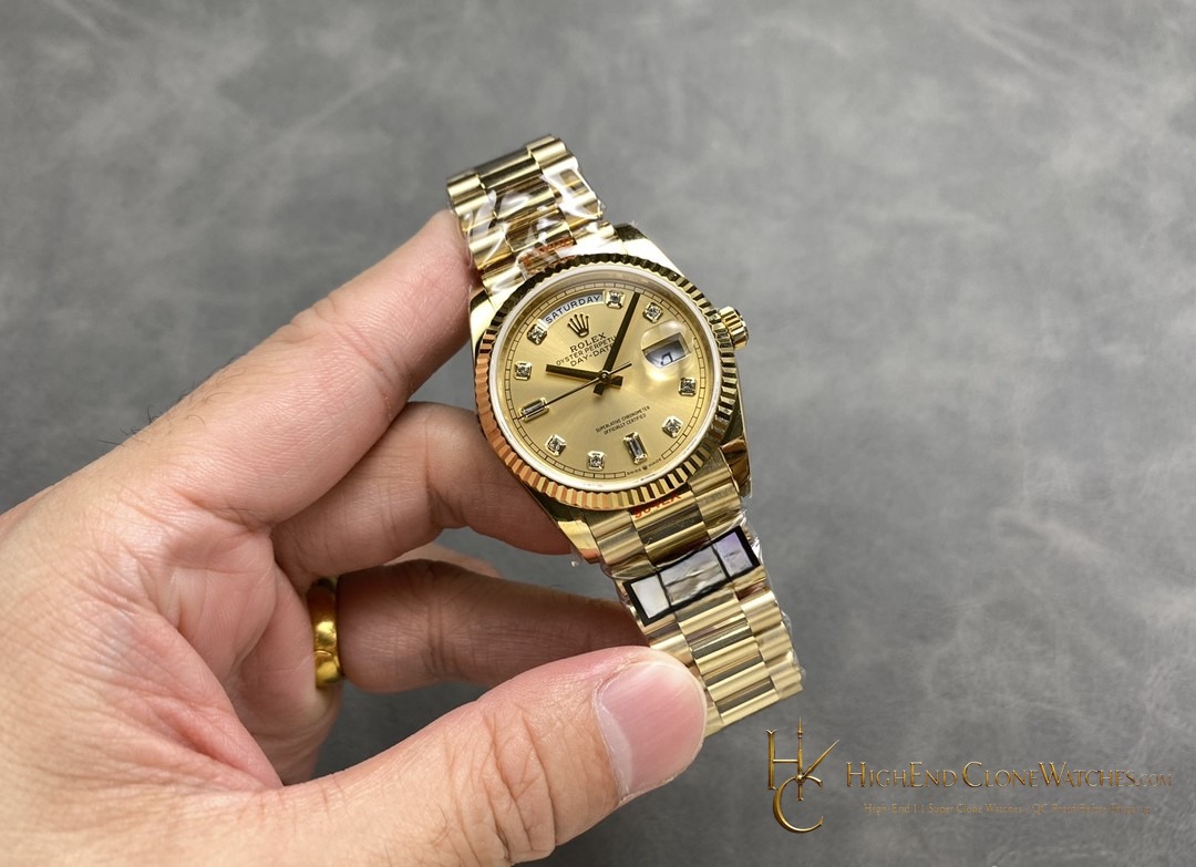 Rolex Day-Date 128238-0008 side case profile super clone watch