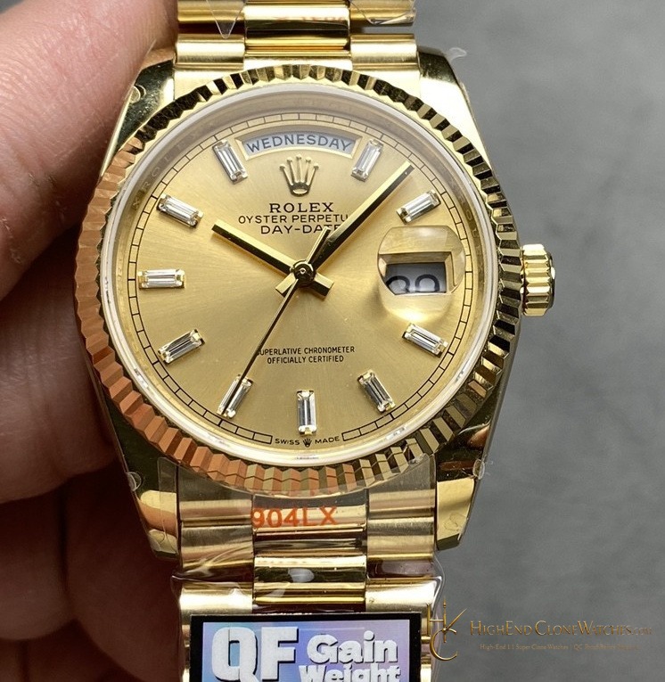 Rolex Day-Date 128238-0132 front view super clone watch